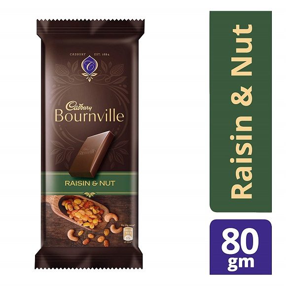 Cadbury Bournville Dark Chocolate Bar with Raisin and Nuts