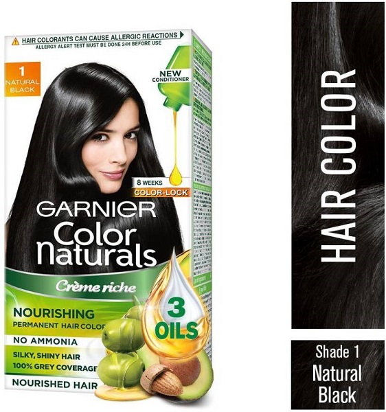 Garnier Color Naturals Creme, Shade 1 Hair Color 35 ml+30 g (Natural Black)  - All Home Product
