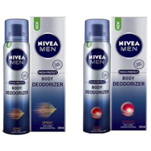 Nivea Men Intense + Sprint Body Deodorizer (120 ml, Pack of 2)
