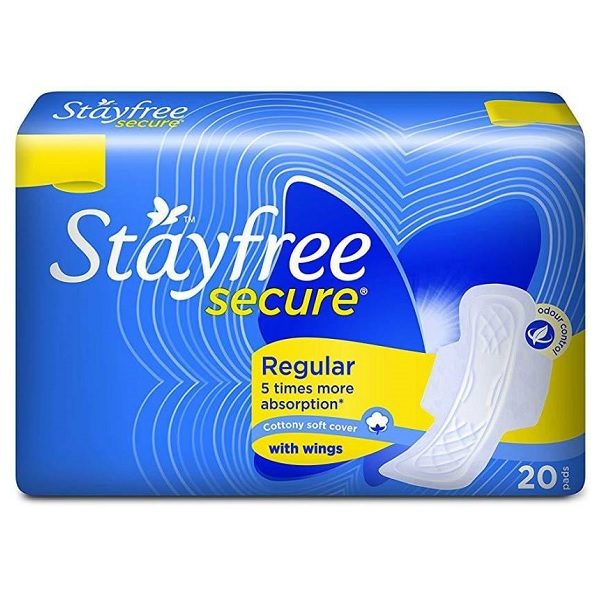 Stayfree Secure Cottony Soft Regular Wings Sanitary Pad (Pack of 20)