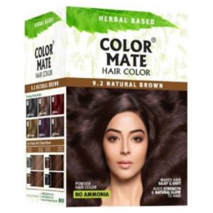Color Mate Herbal Based Hair Color, 180 g (9.2 Natural Brown)
